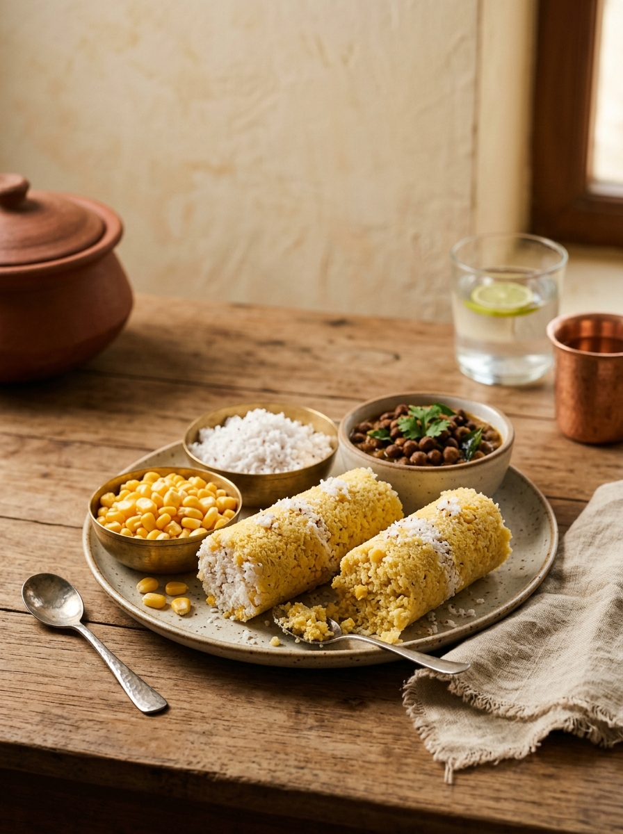 Steamed Corn Puttu Podi